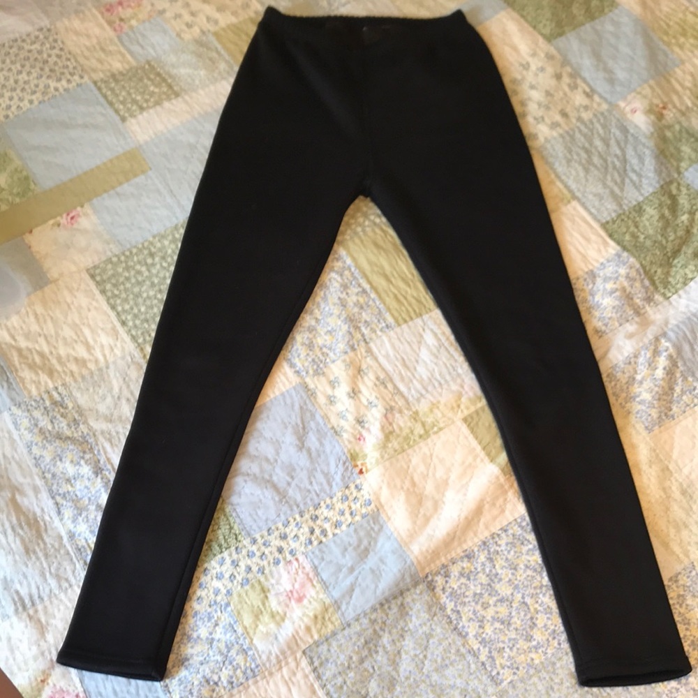 Black Fuzzy Fur Lined Leggings